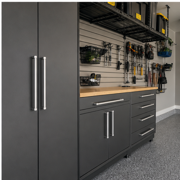 Garage Cabinets Planned for Tools, Supplies and a Finished Look