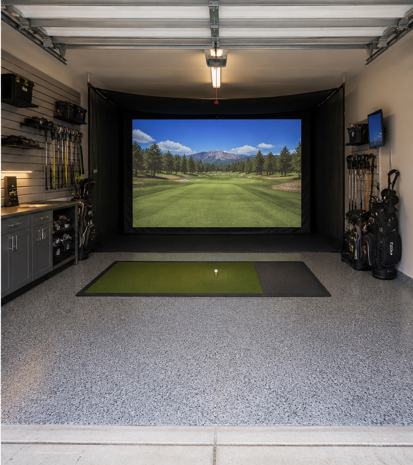 Premium, finished garage interior